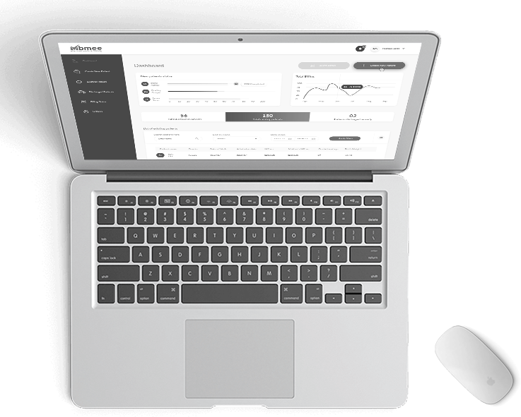 Laptop showing the medical billing software